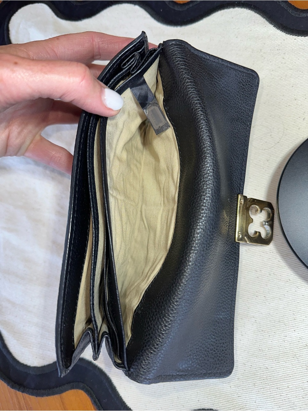 Authentic Chloe Elsie Black Leather Wallet  Gold Hardware | EUC - Picture 9 of 16